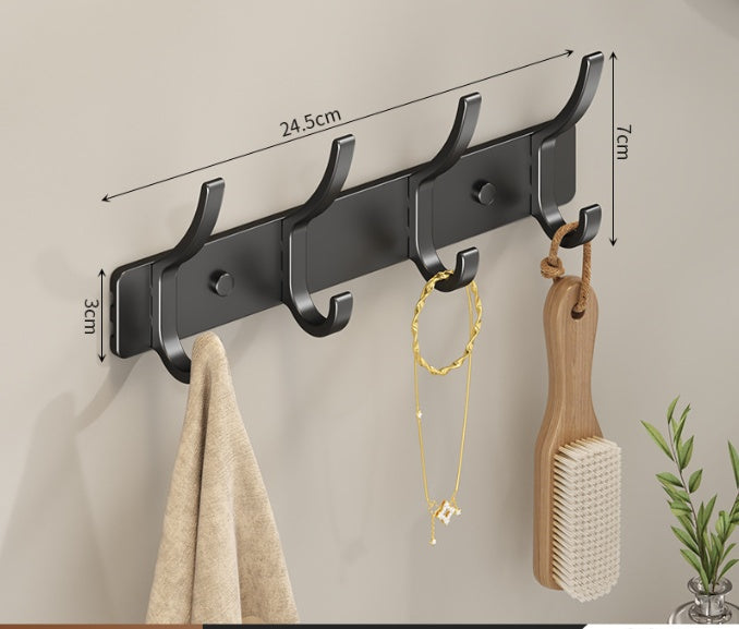 1pc Wall Mount Coat Rack Thickened Cloth Hook Bathroom Sticky Hook Towel Cloth Wall Hanger Iron Crafts For Wall Hanging