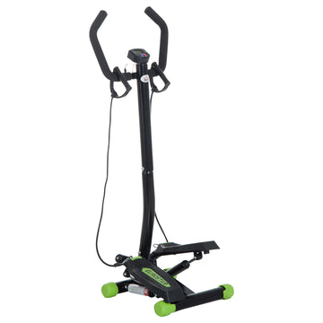 Twister Stepper, Step Machine W/ Resistance Bands, LCD Display And Handlebar, Steppers For Exercise Workout Home Gym Office