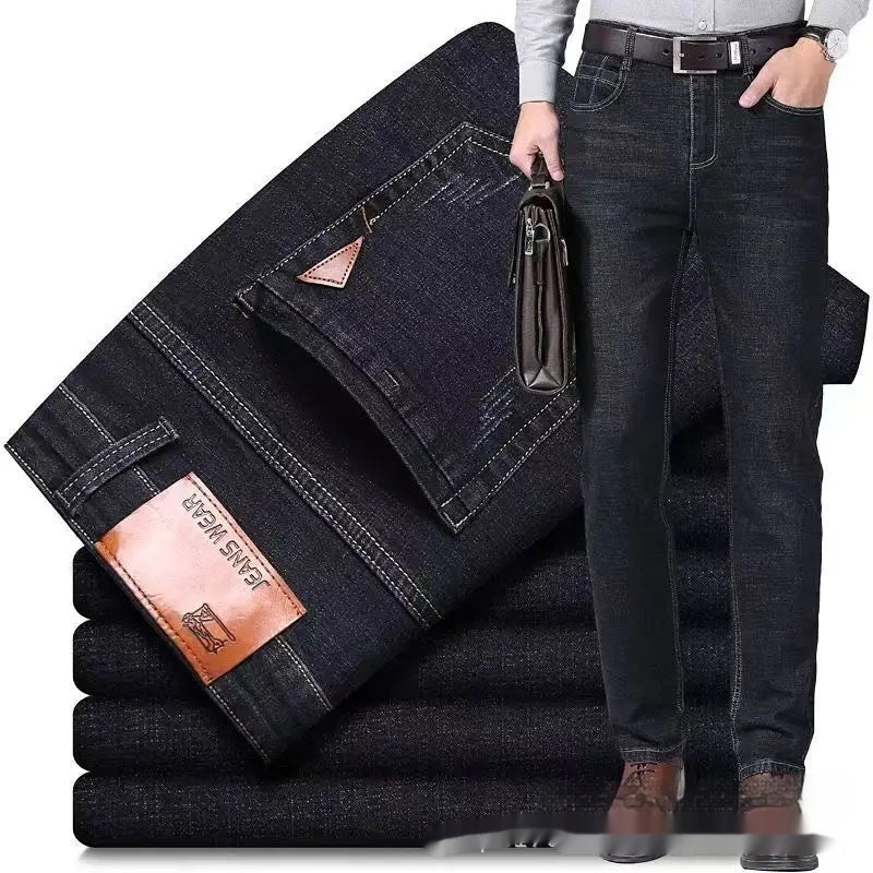 Mens Straight-leg Loose-fit Durable Casual Jeans