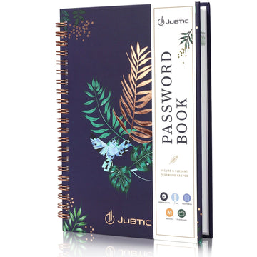Spiral Flowers Internet Password Book With Alphabetical Tabs Logbook 140 Pages