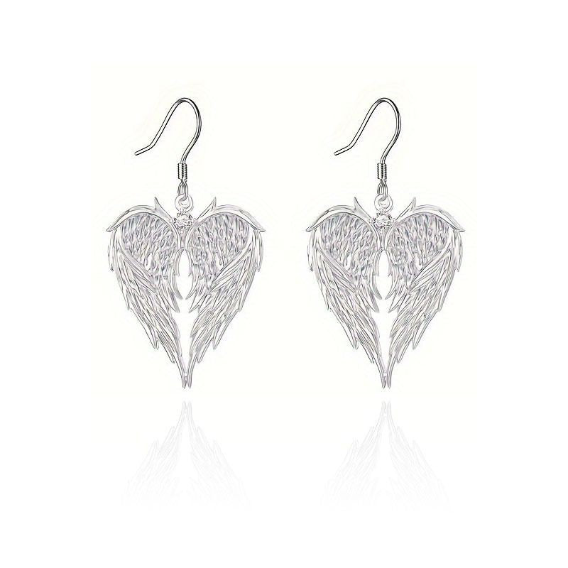 New European And American Angel Wing Heart-shaped Jewelry Earrings