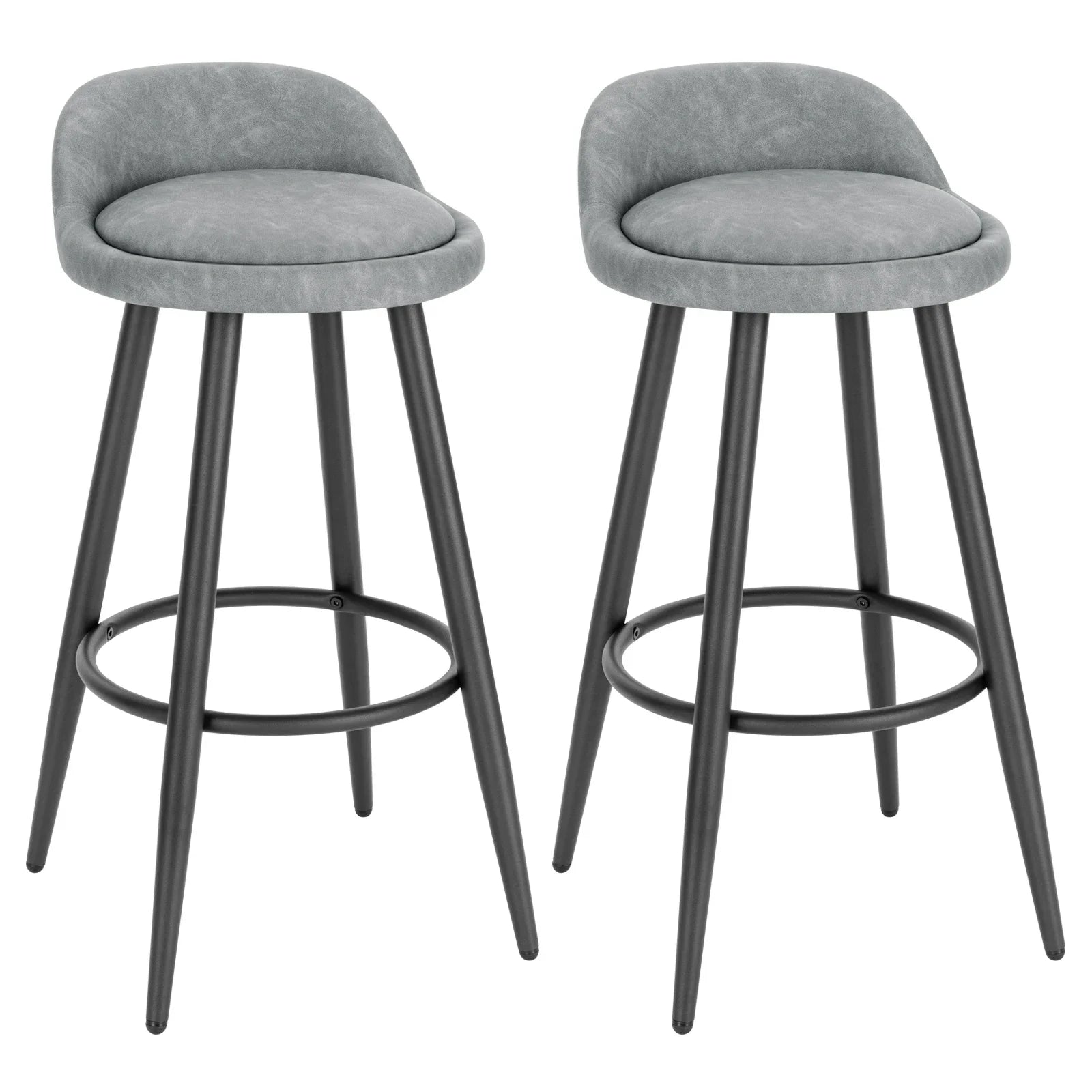 Bar Chair 2PCS /SET Bar Stool Counter Stool with Footrest Kitchen Breakfast Dining Chair High Cafe Stool for Bistro