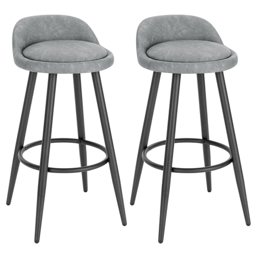 Bar Chair 2PCS /SET Bar Stool Counter Stool with Footrest Kitchen Breakfast Dining Chair High Cafe Stool for Bistro