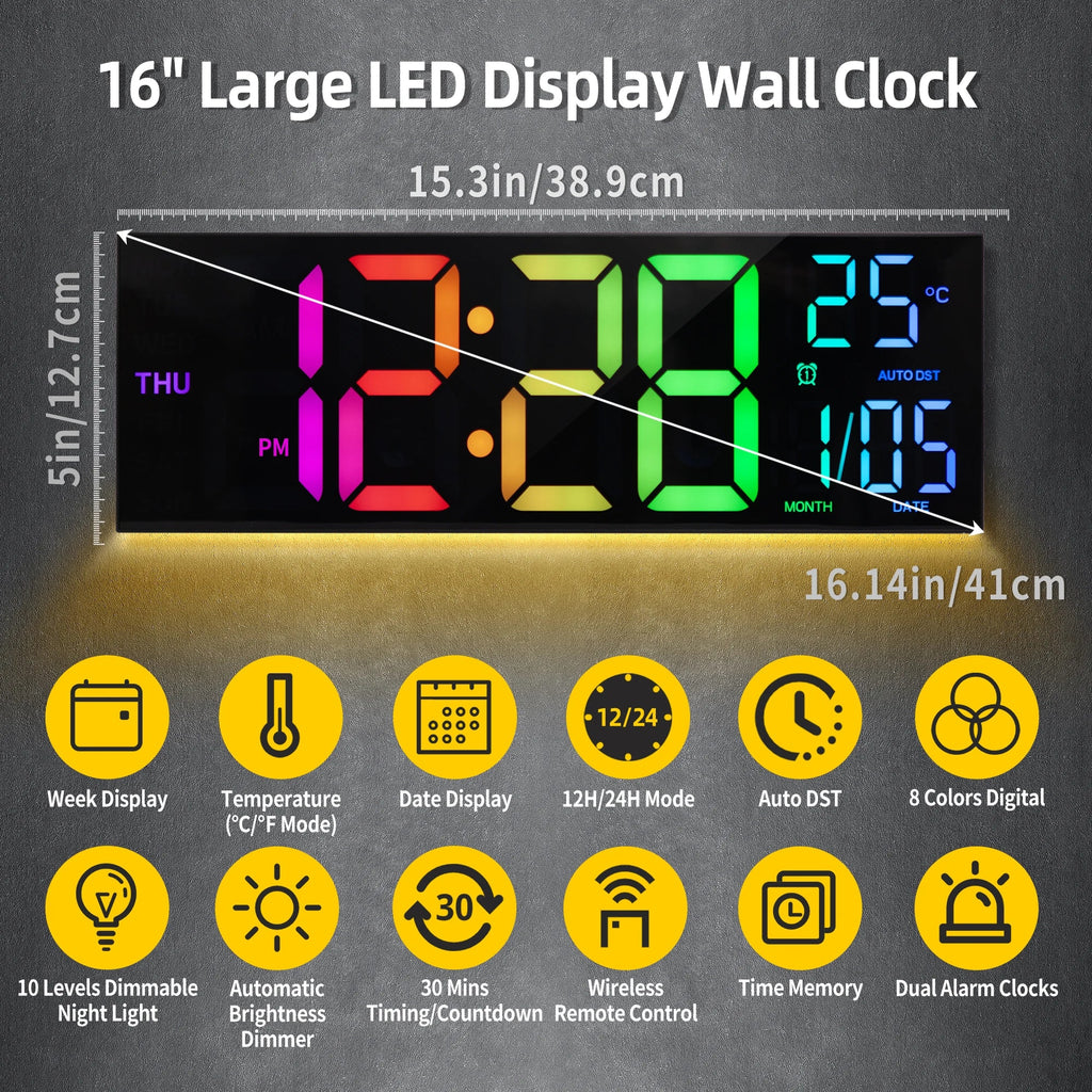 Vibrant Glow Wall Clock