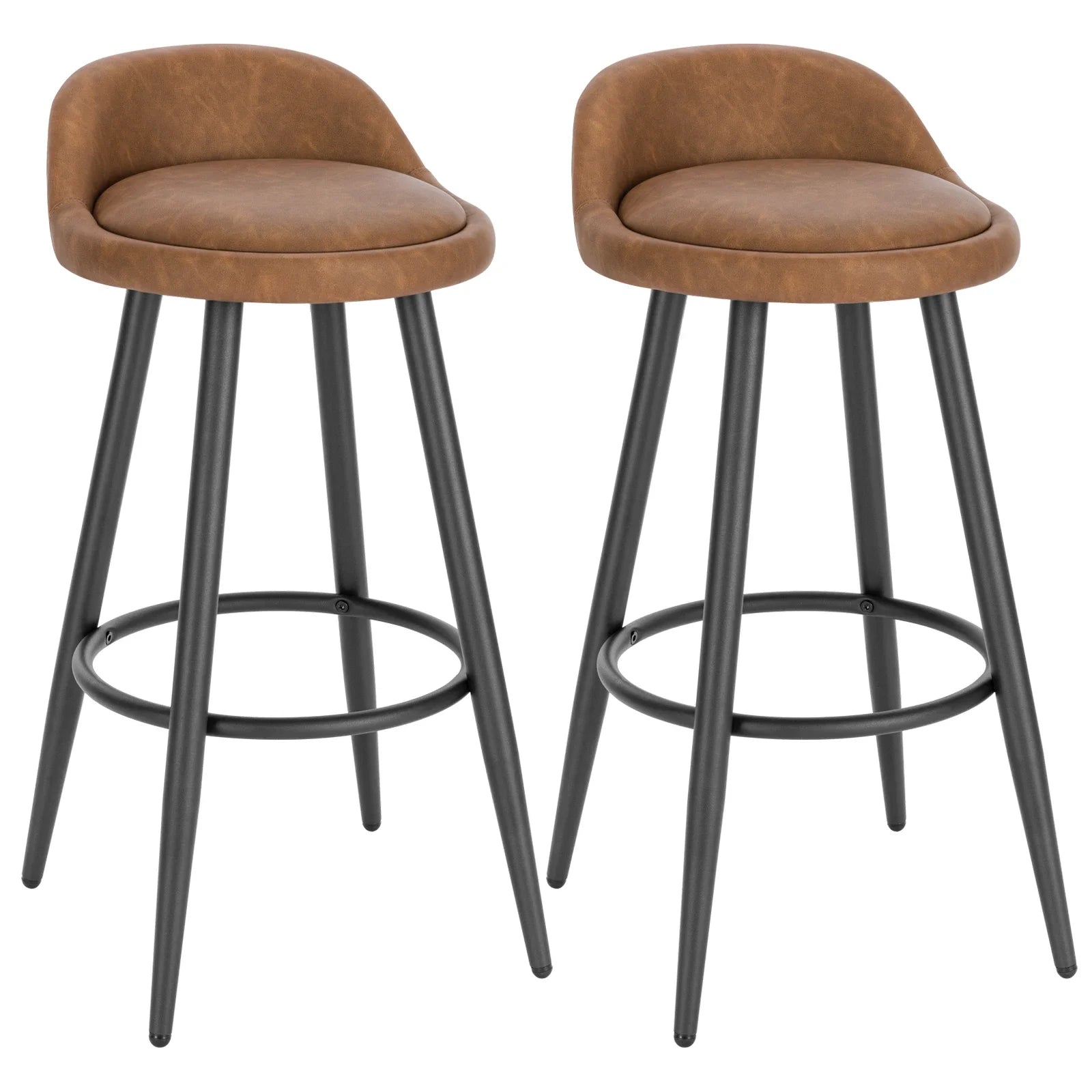 Bar Chair 2PCS /SET Bar Stool Counter Stool with Footrest Kitchen Breakfast Dining Chair High Cafe Stool for Bistro