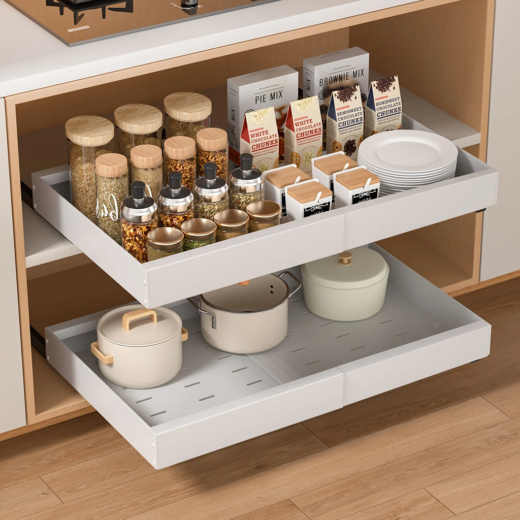 Pull Out Cabinet Organizer – Slide Out Drawers for Kitchen/Pantry