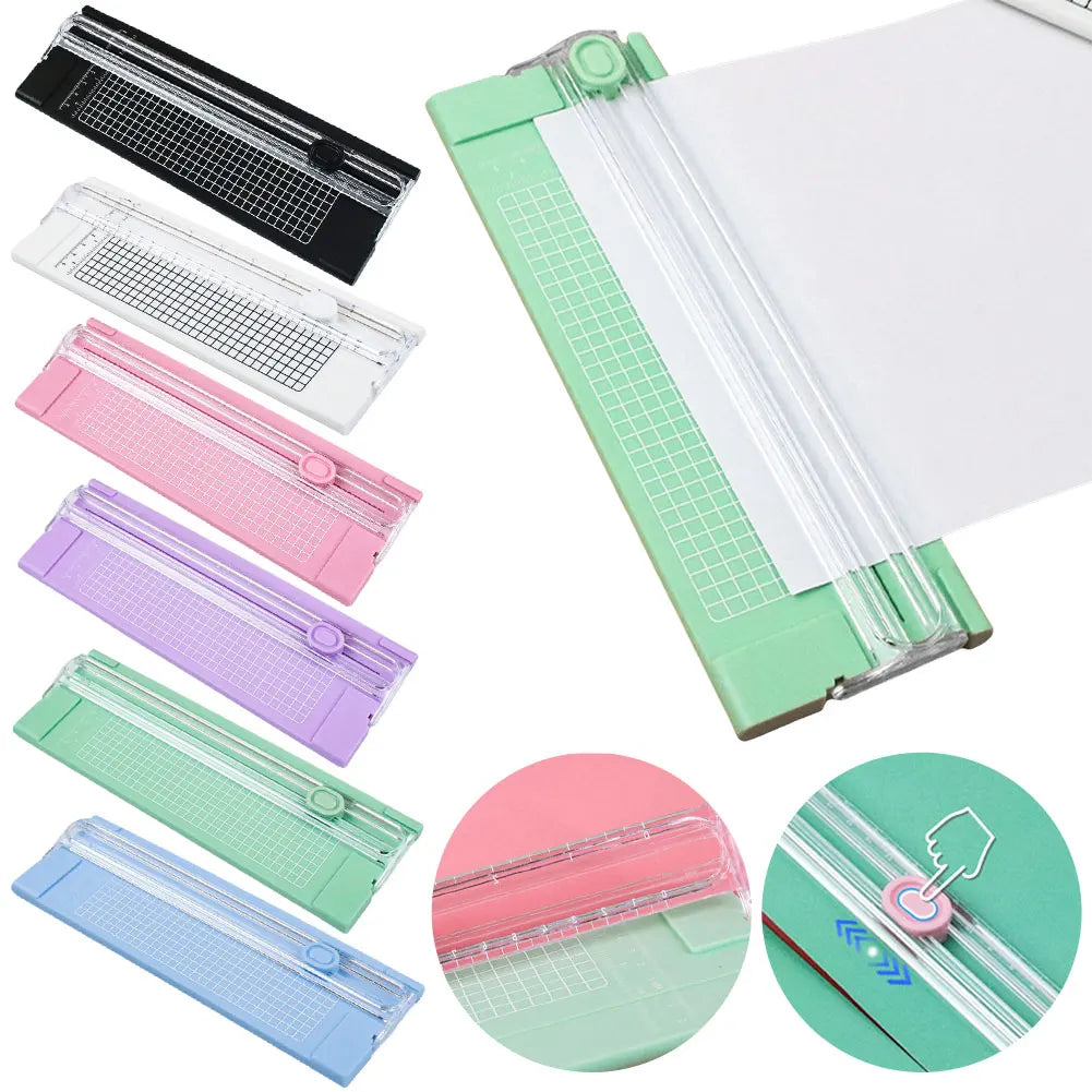 Scrapbook Trimmer with Pull-out Ruler A4 Precision Paper Photo Cutters Guillotine Small A4 Paper Cutting Machine Office Supplies