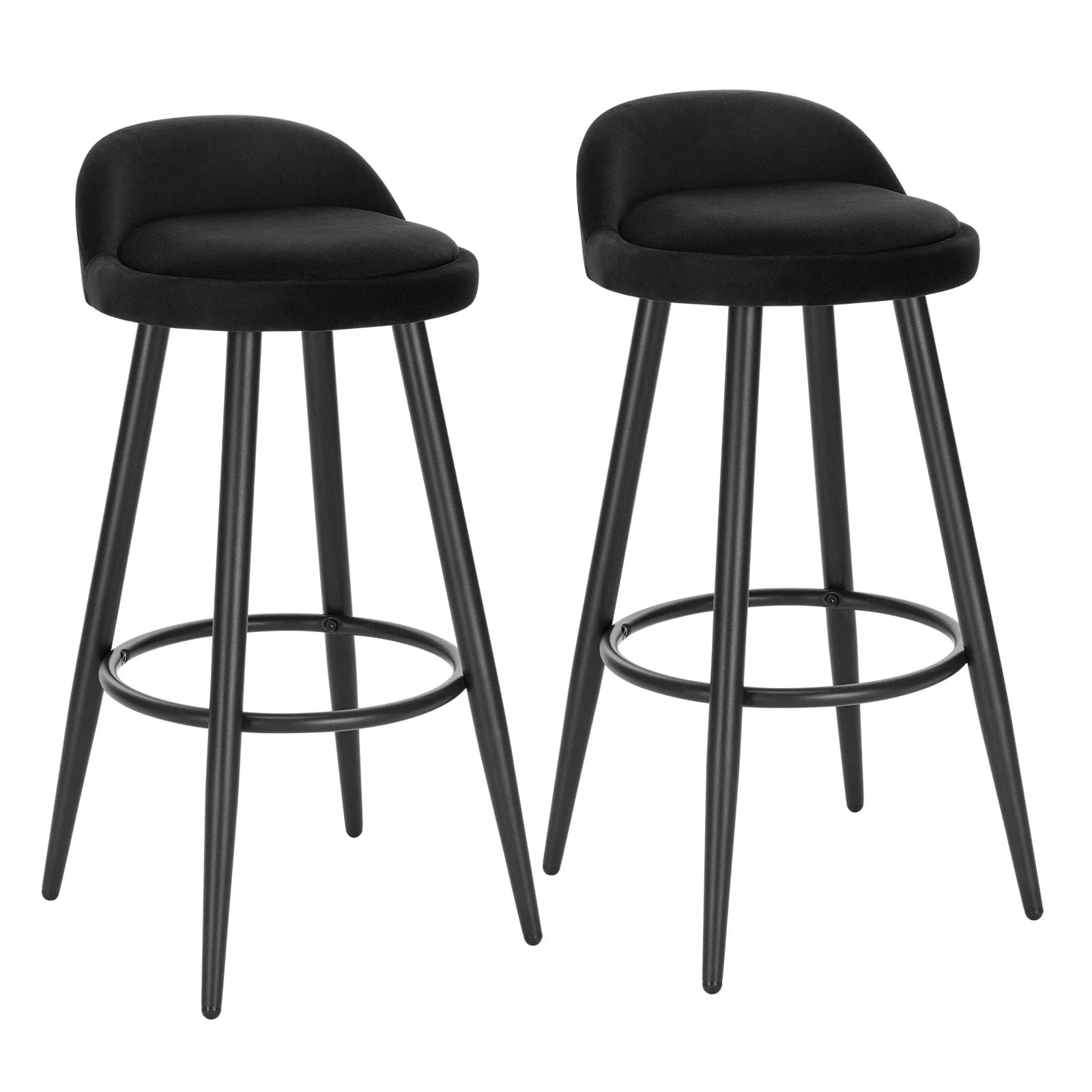 Bar Chair 2PCS /SET Bar Stool Counter Stool with Footrest Kitchen Breakfast Dining Chair High Cafe Stool for Bistro