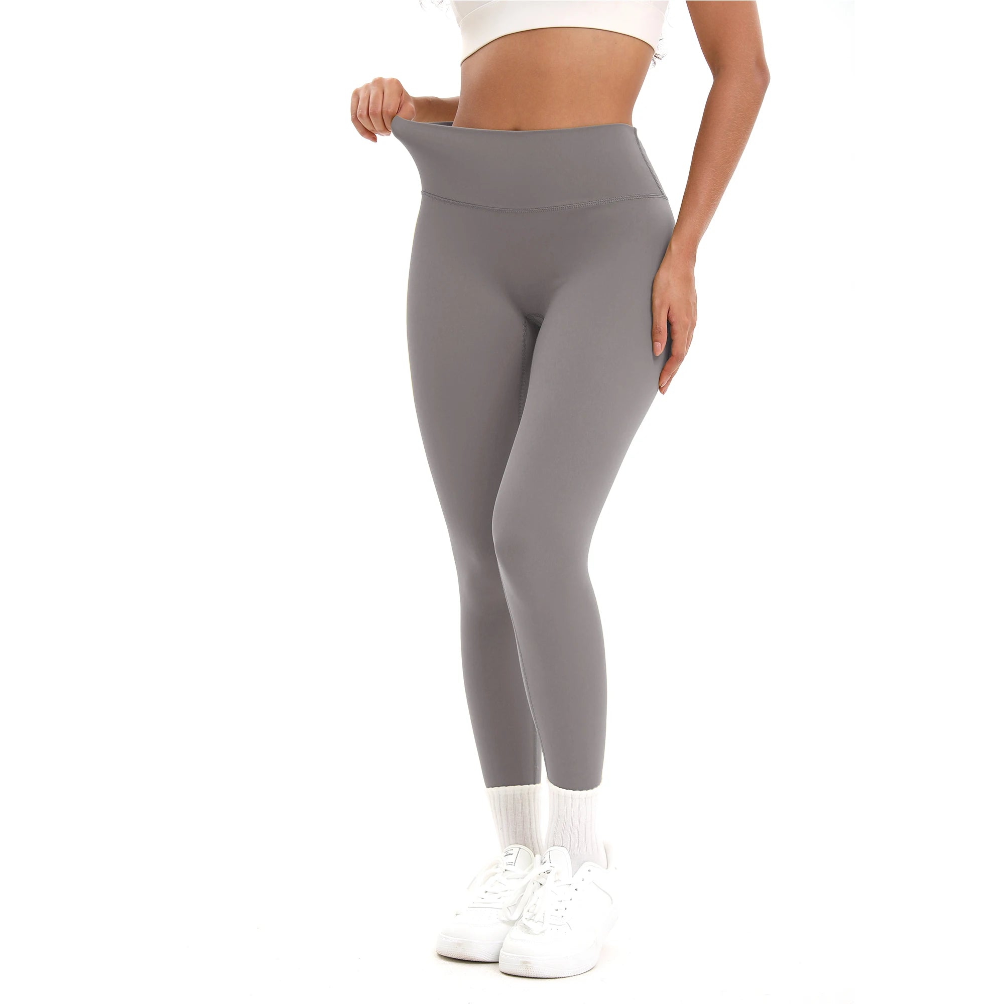 5pcs Women Sport Cropped Pants Solid Color Back Waist Pocket High Waist Yoga Legging Butter Athletic Gym Comprehensive Training