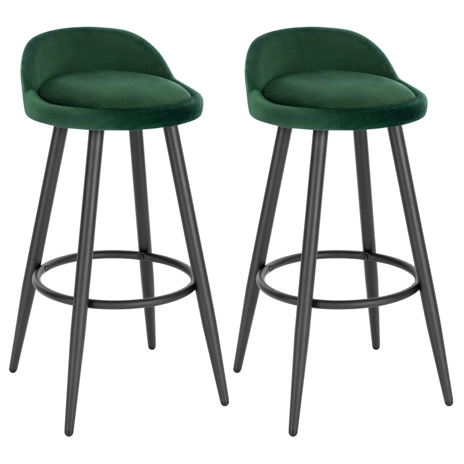 Bar Chair 2PCS /SET Bar Stool Counter Stool with Footrest Kitchen Breakfast Dining Chair High Cafe Stool for Bistro