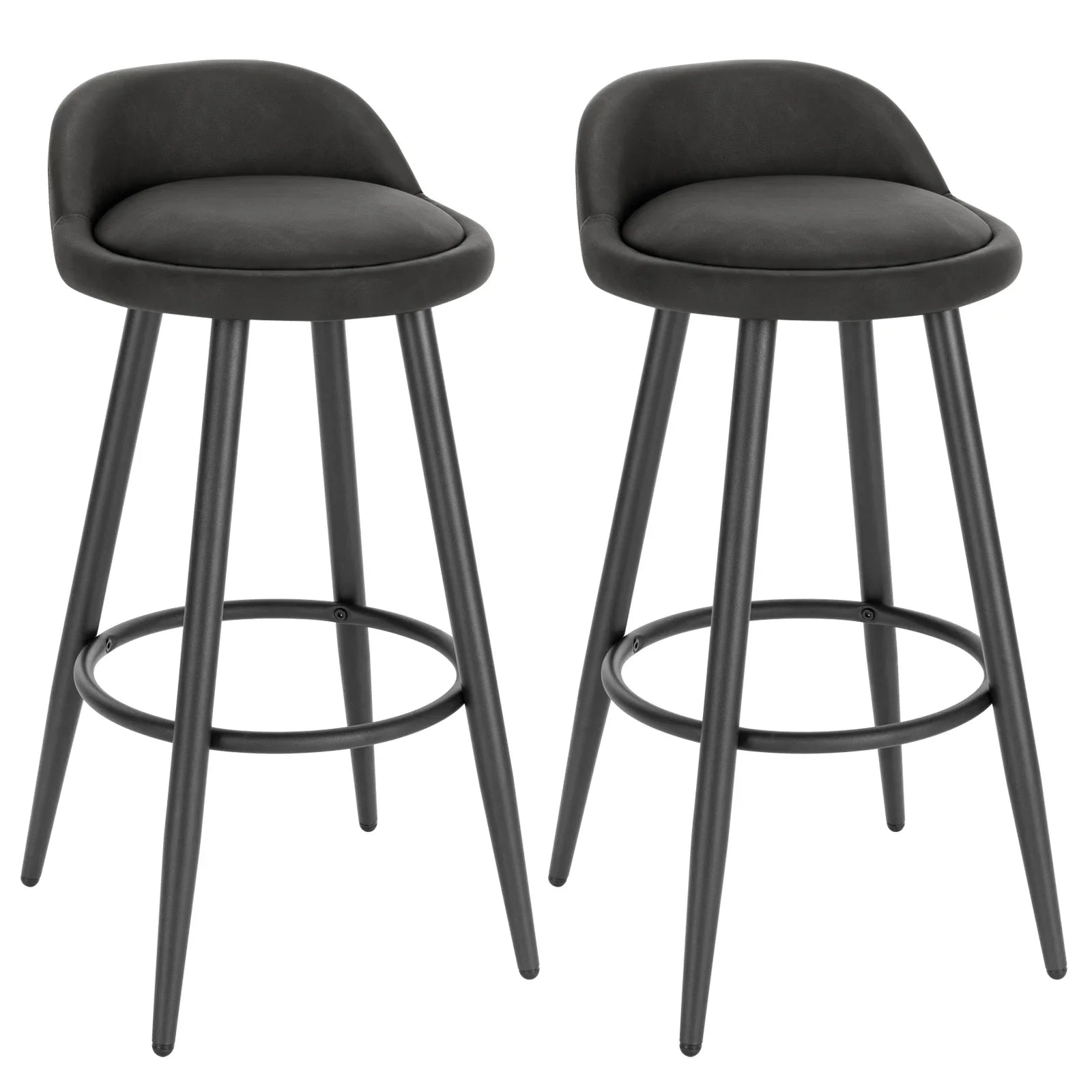 Bar Chair 2PCS /SET Bar Stool Counter Stool with Footrest Kitchen Breakfast Dining Chair High Cafe Stool for Bistro