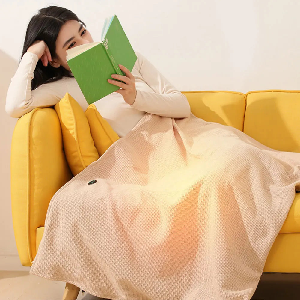 Wearable USB Electric Heated Blanket 3 Heating Levels Heating Electric Blanket Shawl USB Heated Blanket Shawl for Home Office