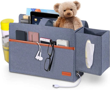 Bedside BIGGER Storage Caddy Sofa Desk Felt Hanging Bag Pocket Organizer 3 Color