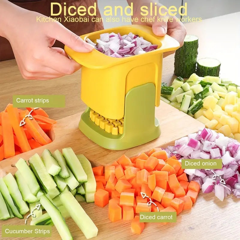 Multi Functional Manual Vegetable Chopper And Fruit Slicer - Suitable For Onions, Potatoes, French Fries, Etc. - Essential Kitchen Tools