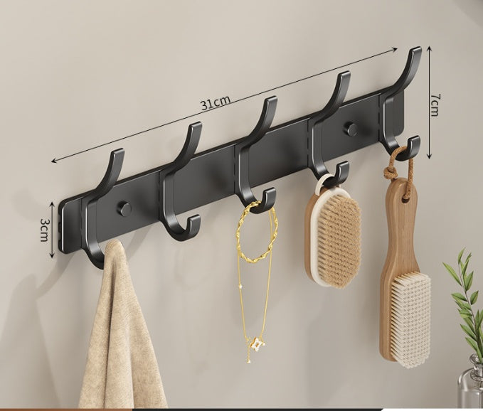 1pc Wall Mount Coat Rack Thickened Cloth Hook Bathroom Sticky Hook Towel Cloth Wall Hanger Iron Crafts For Wall Hanging
