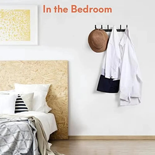 1pc Wall Mount Coat Rack Thickened Cloth Hook Bathroom Sticky Hook Towel Cloth Wall Hanger Iron Crafts For Wall Hanging