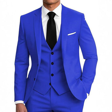 Mens Business Two-Button Suit Three-Piece Set