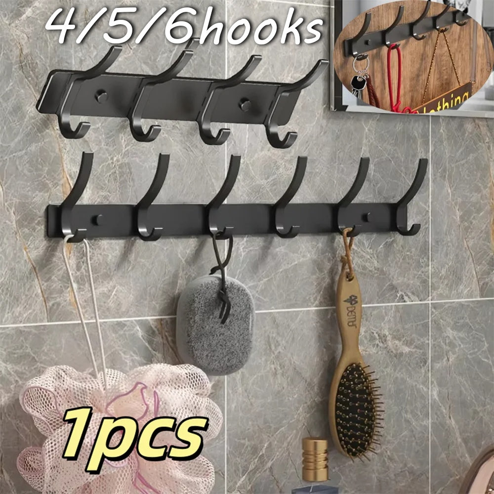 1pc Wall Mount Coat Rack Thickened Cloth Hook Bathroom Sticky Hook Towel Cloth Wall Hanger Iron Crafts For Wall Hanging